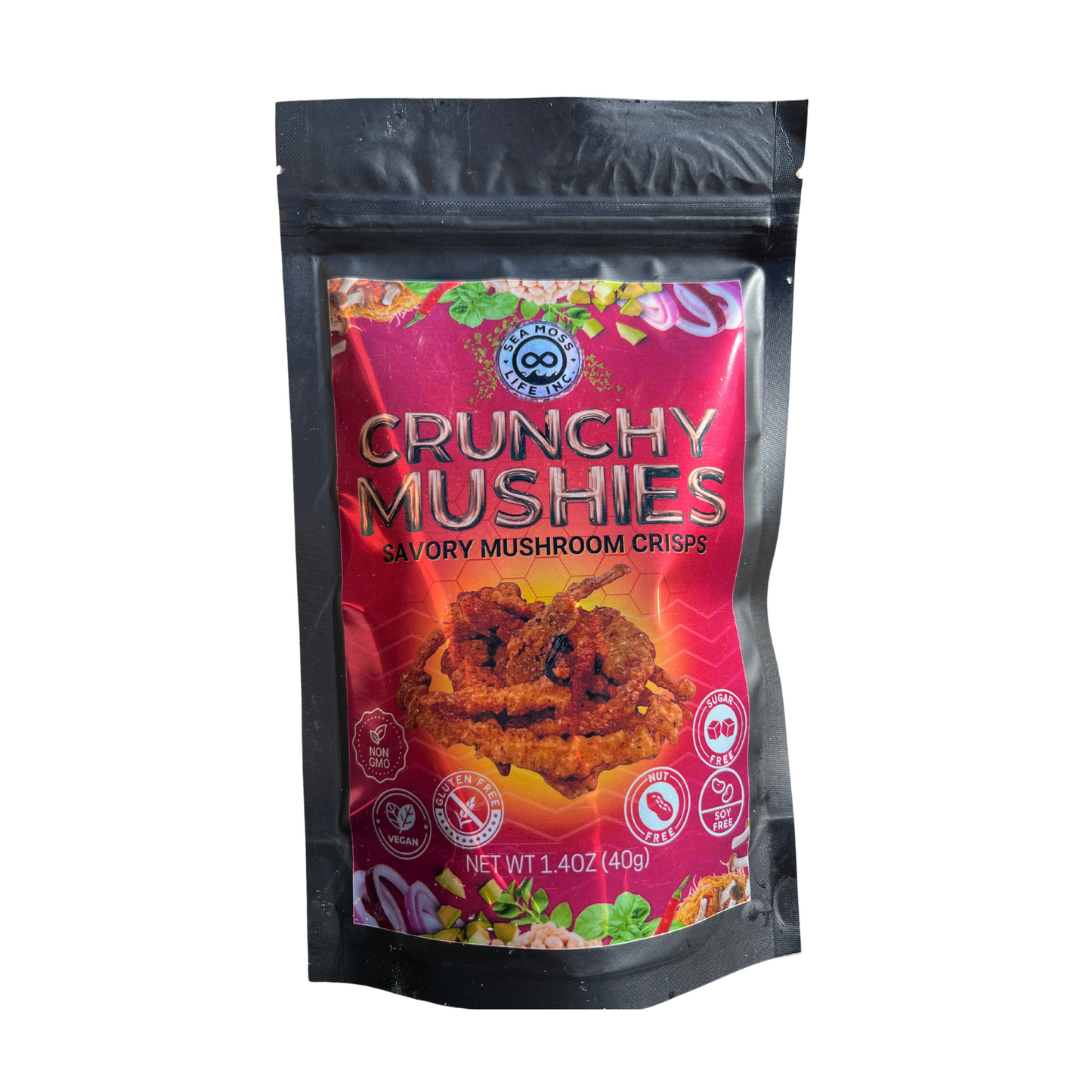 CRUNCHY MUSHIES: Savory Mushroom Snacks | Organic, Plant Based, Gluten Free, Alkaline Vegan, Made in Cast Iron