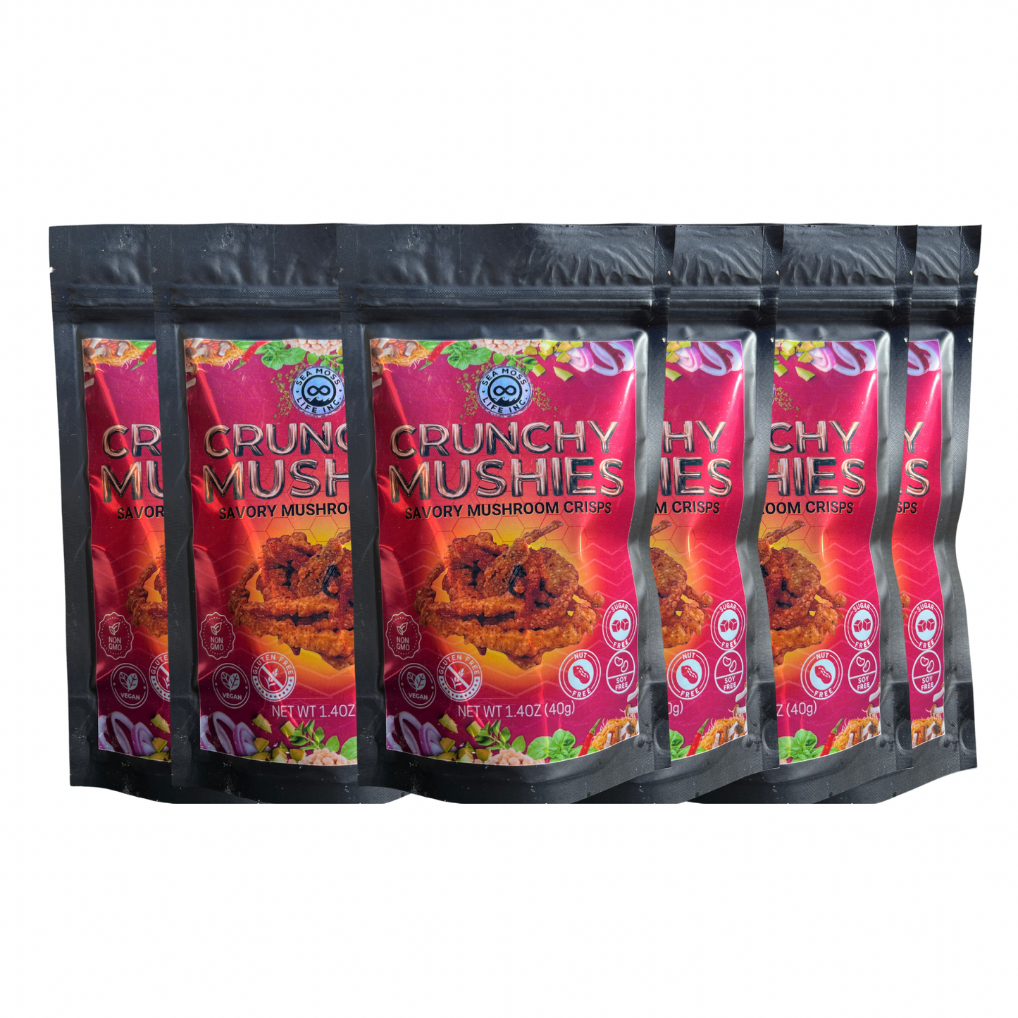 CRUNCHY MUSHIES: Savory Mushroom Snacks | Organic, Plant Based, Gluten Free, Alkaline Vegan, Made in Cast Iron
